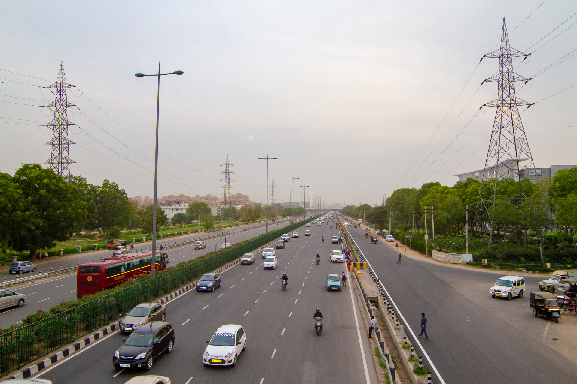 National Highway 8, one of the busiest highways in the Indian subcontinent, as it connects Delhi to Mumbai.