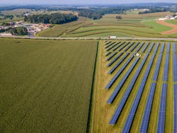 An AES solar farm. The AI/ML applications used by AES can optimize the use of renewable energy facilities by anticipating weather patterns. An AES solar farm. The AI/ML applications used by AES can optimize the use of renewable energy facilities by anticipating weather patterns.