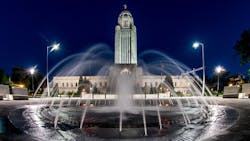 The fountain in front of the Nebraska State Capitol. This is one of the state government facilities that makes up Lincoln Electric Systems’ microgrid. The fountain in front of the Nebraska State Capitol. This is one of the state government facilities that makes up Lincoln Electric Systems’ microgrid.