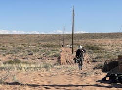 Teams representing the Delaware Municipal Electric Corporation worked in remote areas where it took more than two hours to get to the project site. Teams representing the Delaware Municipal Electric Corporation worked in remote areas where it took more than two hours to get to the project site.