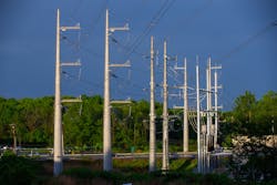 View of NYPA-owned transmission lines and a substation of the 345 KV transmission system, at Dolson Avenue.