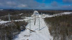 Drone view of the Princetown substation on the Central East Energy Connect transmission line.