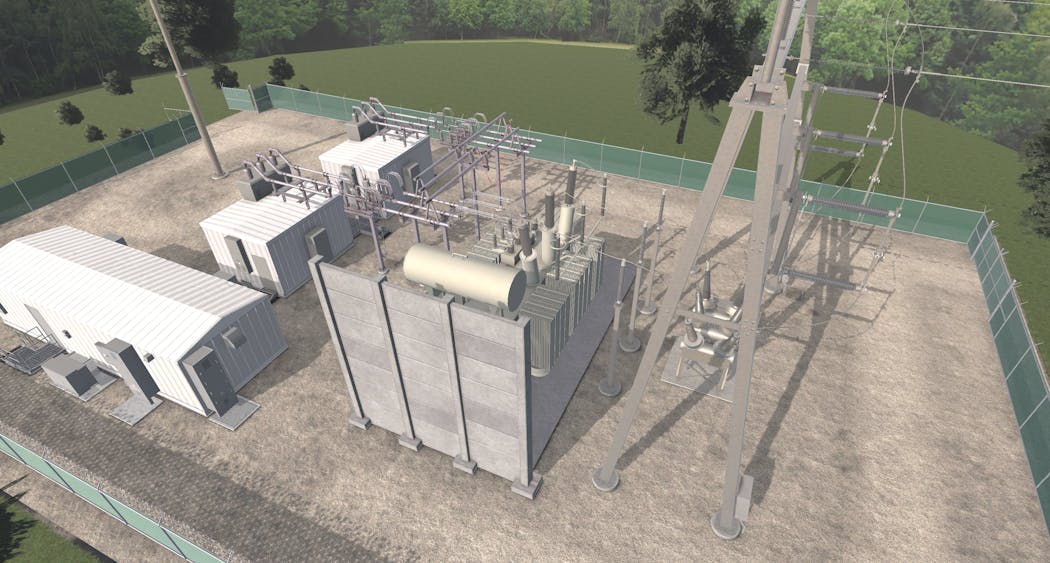 A 3D generated digital twin. A digital twin, or a 3-D virtual representation of a substation, is a highly accurate tool for finding line of sight.