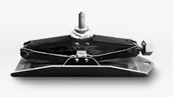 Lineworkers can use three of these temporary supports to brace against the wall of the hole. The top point then pushes into the pole. The adjustment bolt on the right is pointed toward the top of the hole so a lineworker can adjust the jack with a drill with an extension. Lineworkers can use three of these temporary supports to brace against the wall of the hole. The top point then pushes into the pole. The adjustment bolt on the right is pointed toward the top of the hole so a lineworker can adjust the jack with a drill with an extension.