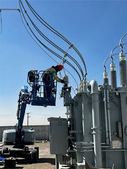 Xcel crews installed wildlife protection on the new 115/13.2kV, 28 MVA transformer. Xcel crews installed wildlife protection on the new 115/13.2kV, 28 MVA transformer.