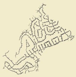 Simplified representation of feeder topology used for simulation. Simplified representation of feeder topology used for simulation.