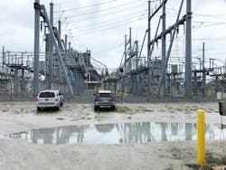 An electric substation located in the FPL service terriotry. Urban open-air substations that occupy all the available real estate must be converted to gas insulated switchgear (GIS) substations.