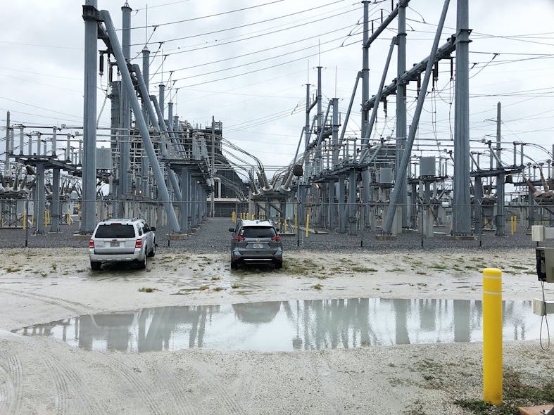 An electric substation located in the FPL service terriotry. Urban open-air substations that occupy all the available real estate must be converted to gas insulated switchgear (GIS) substations. An electric substation located in the FPL service terriotry. Urban open-air substations that occupy all the available real estate must be converted to gas insulated switchgear (GIS) substations.
