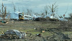 Lives were lost and the town leveled as an unpredictable weather emergency wreaked havoc in just three minutes. Mayfield’s 600,000-gallon elevated water tank once stood here. Lives were lost and the town leveled as an unpredictable weather emergency wreaked havoc in just three minutes. Mayfield’s 600,000-gallon elevated water tank once stood here.