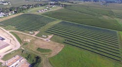 Drone shot of 5.4 MWdc Brewster community solar project located in ComEd’s northern Illinois service territory. Drone shot of 5.4 MWdc Brewster community solar project located in ComEd’s northern Illinois service territory.