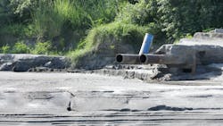 A coal ash dump. A coal ash dump.