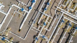 A natural gas pumping station. This critical infrastructure is powered by electricity. A natural gas pumping station. This critical infrastructure is powered by electricity.