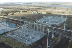 The Ameren Illinois Roxford substation. The infrastructure project included substation upgrades and new transmission structures. Photo by Ameren. The Ameren Illinois Roxford substation. The infrastructure project included substation upgrades and new transmission structures. Photo by Ameren.