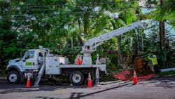 LUMA line workers install new poles designed to withstand extreme weather conditions, part of the utility's commitment to building a resilient grid. LUMA line workers install new poles designed to withstand extreme weather conditions, part of the utility's commitment to building a resilient grid.