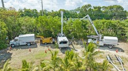 FKEC tree crews trim trees in Key Largo, Florida, to maintain line clearance as part of the co-op's year-round work implementing a comprehensive vegetation management program to prevent outages caused by vegetation. FKEC tree crews trim trees in Key Largo, Florida, to maintain line clearance as part of the co-op's year-round work implementing a comprehensive vegetation management program to prevent outages caused by vegetation.
