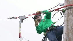 Zackery Gough, a two-time champion in the apprentice division at the Lineman’s Rodeo, credits his success in his career so far to PEC’s apprenticeship program as well as his determination to study and invest time and effort into learning the skills in the line trade. Zackery Gough, a two-time champion in the apprentice division at the Lineman’s Rodeo, credits his success in his career so far to PEC’s apprenticeship program as well as his determination to study and invest time and effort into learning the skills in the line trade.