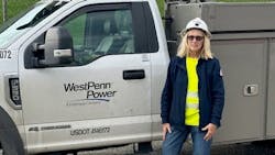 Jolene Cicci, a troubleshooter for West Penn Power, has 35 years of experience in the line trade. Jolene Cicci, a troubleshooter for West Penn Power, has 35 years of experience in the line trade.