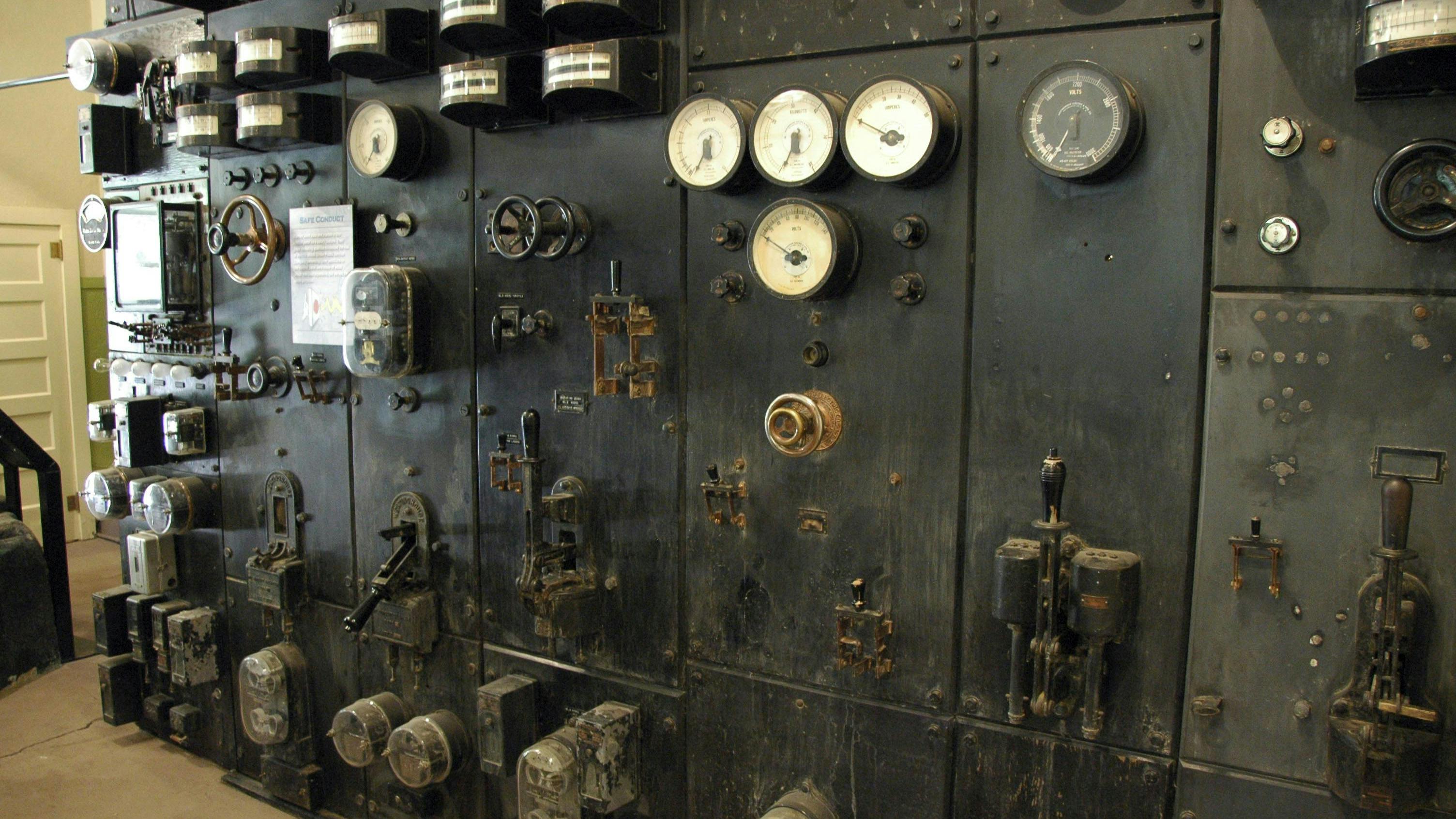 Old-school control panels. Photo courtesy of Gene Wolf.