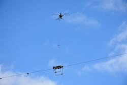 SSEN Transmission tested this bird diversion and the deployment application at a recent demonstration day. SSEN Transmission tested this bird diversion and the deployment application at a recent demonstration day.