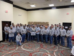 Aaron Palmer, company owner at AMP Utility Company LLC in Corpus Christi, Texas, is shown with his field workforce. Aaron Palmer, company owner at AMP Utility Company LLC in Corpus Christi, Texas, is shown with his field workforce.