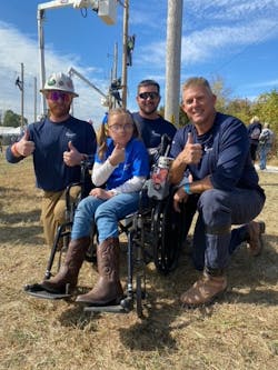 The Climbin4Kids team raised money for St. Jude Children’s Research Hospital at the International Lineman’s Rodeo. The Climbin4Kids team raised money for St. Jude Children’s Research Hospital at the International Lineman’s Rodeo.