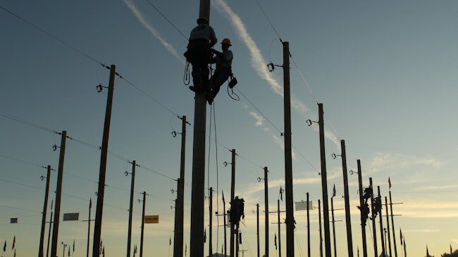 The sunrise comes up on the Rodeo grounds during the 2022 competition.