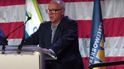 Cleveland-Cliffs' Lourenco Goncalves addresses a gathering of workers and officials in Weirton, West Virginia, on July 22. Cleveland-Cliffs' Lourenco Goncalves addresses a gathering of workers and officials in Weirton, West Virginia, on July 22.