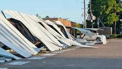 Carports collapsed hurricane Beryl damage power lines transformers. Carports collapsed hurricane Beryl damage power lines transformers.