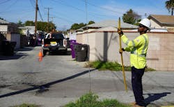 Zuriel Moreland from the 2021 class of scholarship recipients works in the field. Zuriel Moreland from the 2021 class of scholarship recipients works in the field.