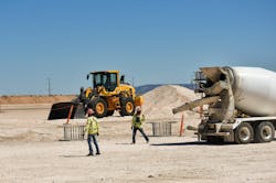 Heavy equipment moving into place at a SunZia construction area. Heavy equipment moving into place at a SunZia construction area.