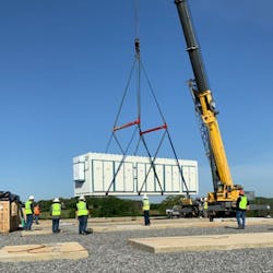 Each battery modular is housed in a standard shipping container type enclosure, enabling versatile deployment for installation on concrete grade slab foundations. Each battery modular is housed in a standard shipping container type enclosure, enabling versatile deployment for installation on concrete grade slab foundations.