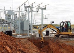 To support the Vonore Battery system, roughly one-half mile of new, all dielectric self-supporting fiber cable was installed underground to the existing Fort Loudon to Alcoa No. 1 transmission line. To support the Vonore Battery system, roughly one-half mile of new, all dielectric self-supporting fiber cable was installed underground to the existing Fort Loudon to Alcoa No. 1 transmission line.