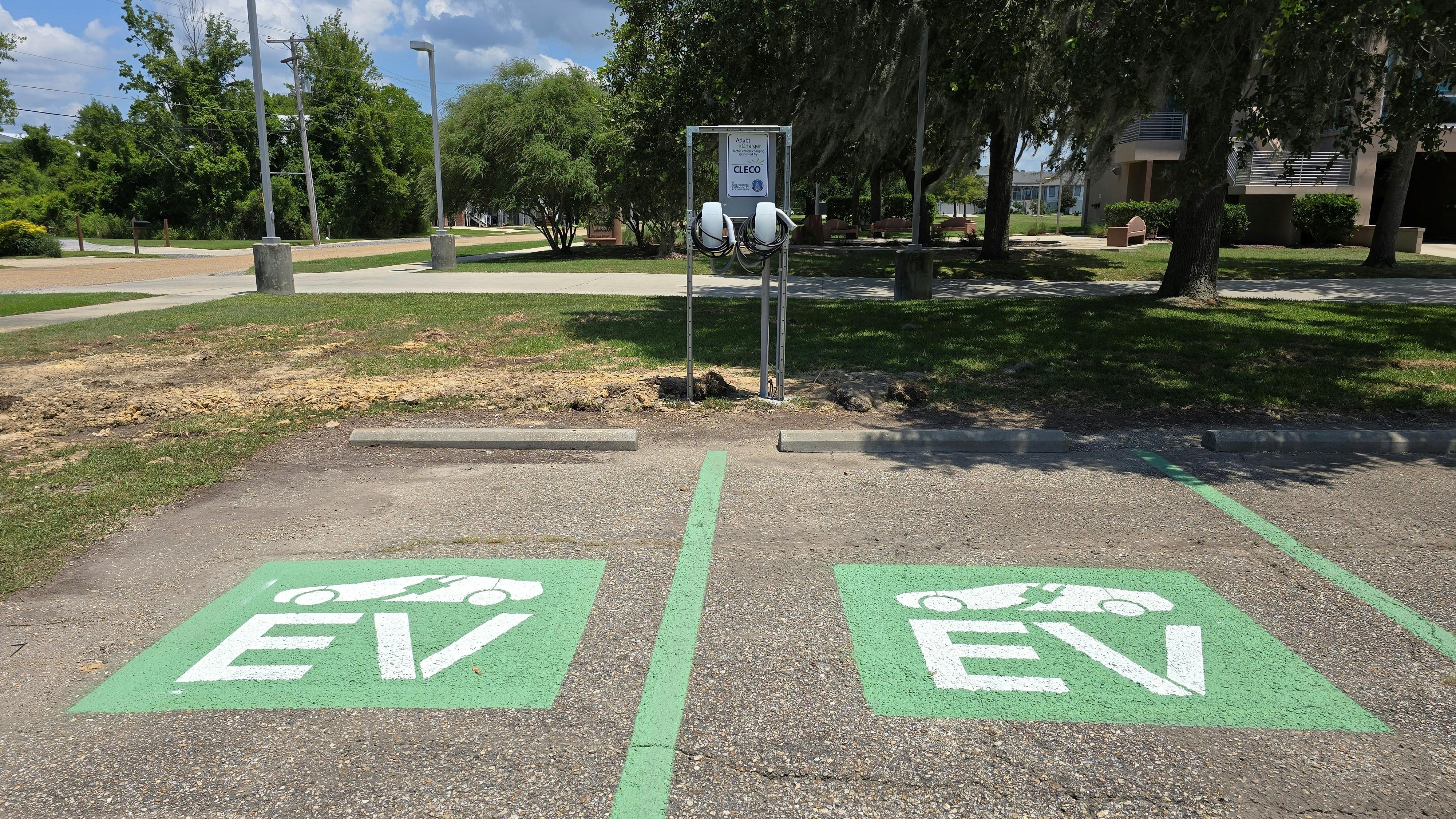 The new EV charging stations at the Maritime Museum.