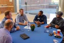 Ameren and community leaders came together in October for the 2023 DE&I Leadership Summit in St. Louis. Brad Kloeppel, senior director, Gas Operations, Ameren Illinois; Jake Bodi, director, Customer Operations, Ameren, and Dennis Isom, senior safety supervisor, Corporate Safety, Ameren; and others have a discussion that reinforces why strengthening diversity, equity and inclusion enriches every company, community and life. Ameren and community leaders came together in October for the 2023 DE&I Leadership Summit in St. Louis. Brad Kloeppel, senior director, Gas Operations, Ameren Illinois; Jake Bodi, director, Customer Operations, Ameren, and Dennis Isom, senior safety supervisor, Corporate Safety, Ameren; and others have a discussion that reinforces why strengthening diversity, equity and inclusion enriches every company, community and life.
