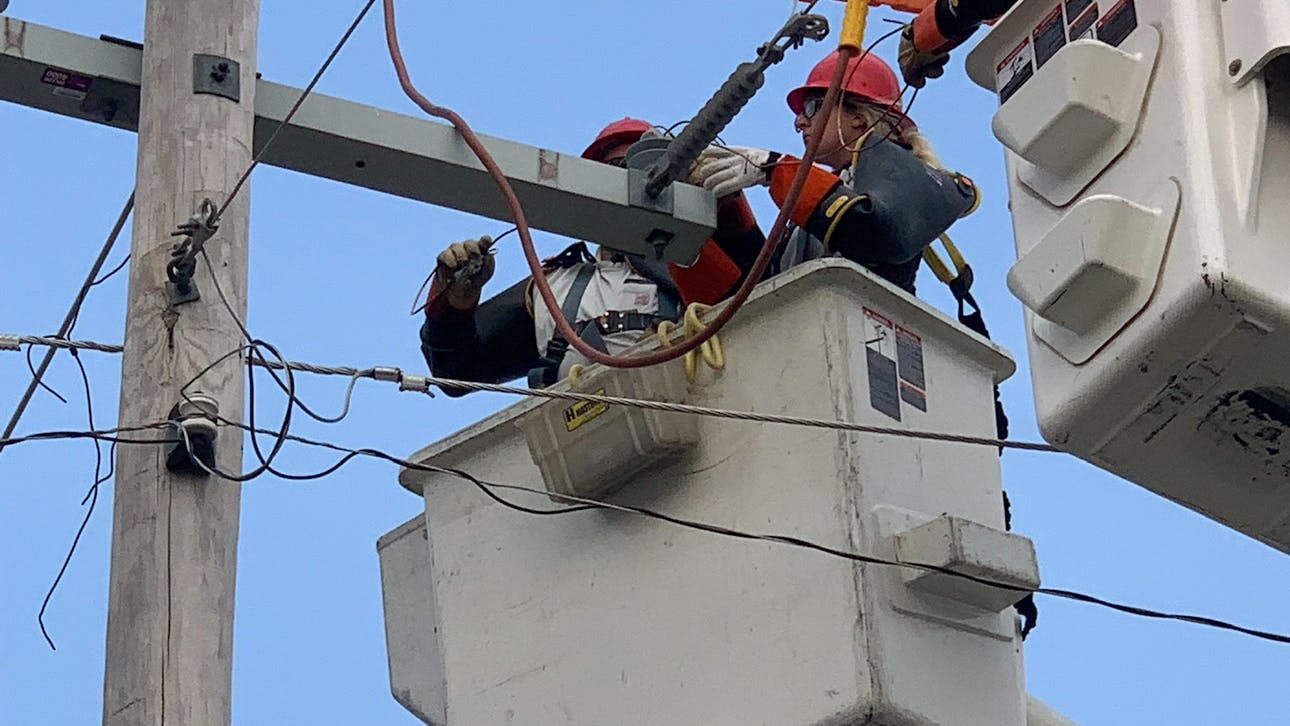 Apprentice Power Line Technician Kendra Secerin was the first woman to graduate from St. Clair College in the electrical and power line programs and is now on a committee to spread awareness about opportunities for women in the skilled trades.