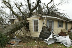 A home in Curry, Alabama is destroyed by a falling tree. Alabama Power learned it could improve its storm response with AMI data. A home in Curry, Alabama is destroyed by a falling tree. Alabama Power learned it could improve its storm response with AMI data.