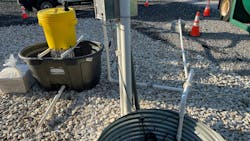 The decanter allows the water to be either discarded if it meets regulatory discharge limits or returned to the pit or another containment area. The decanter allows the water to be either discarded if it meets regulatory discharge limits or returned to the pit or another containment area.