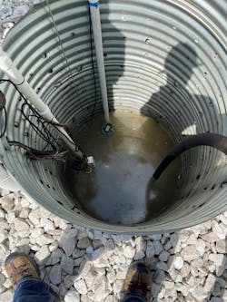 A contaminated sump can. BGE modified the system to include a sump pump with an oil-smart switch to prevent any oil from being reintroduced into the pit. A contaminated sump can. BGE modified the system to include a sump pump with an oil-smart switch to prevent any oil from being reintroduced into the pit.