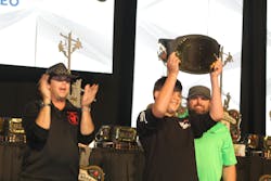 Jake Milhoan was the champion of the 11- to 13-year-old age group, Future Lineman, at the Kids Rodeo. Jake Milhoan was the champion of the 11- to 13-year-old age group, Future Lineman, at the Kids Rodeo.