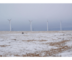 Wind turbines installed on the Alaskan tundra. Wind turbines installed on the Alaskan tundra.