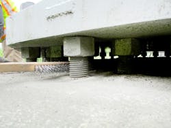 Cleaning anchor bolts and surface preparation. Cleaning anchor bolts and surface preparation.