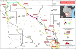 Construction segment map. Construction segment map.