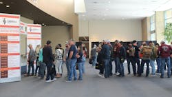 Lineworkers and their families lined up outside the Exhibit Hall for the opportunity to test out new tools and technologies and enter giveaways. Lineworkers and their families lined up outside the Exhibit Hall for the opportunity to test out new tools and technologies and enter giveaways.