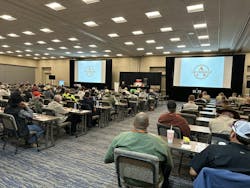 The conference attendees learned what makes good leaders and teams during a presentation about crew leadership. The conference attendees learned what makes good leaders and teams during a presentation about crew leadership.