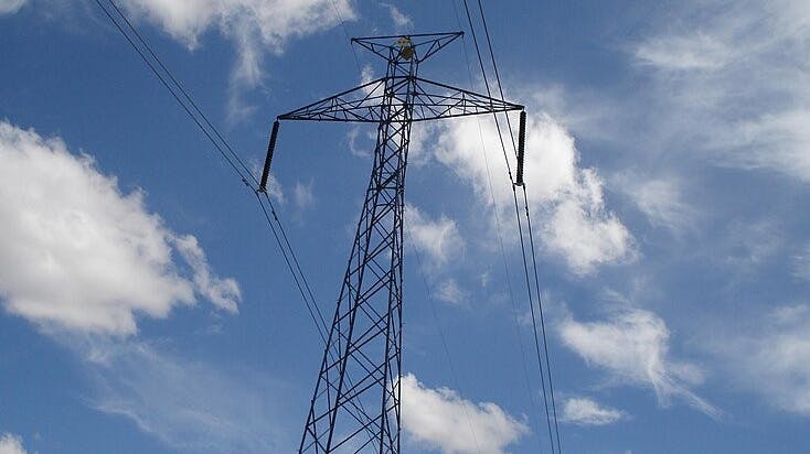 Direct Current line transmission tower in Lyon County, Nevada