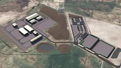 An indicative view of Finstown Substation including temporary construction compound and temporary workforce accommodation. An indicative view of Finstown Substation including temporary construction compound and temporary workforce accommodation.