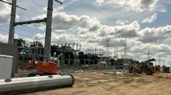 Substation construction in Shelby Township, Michigan.