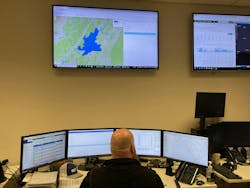 An EPB employee uses Hexagon technology to monitor the status and performance of the city’s smart grid. An EPB employee uses Hexagon technology to monitor the status and performance of the city’s smart grid.