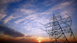 transmission tower and sunset transmission tower and sunset