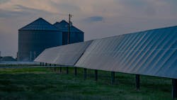 A row of panels at Avangrid's True North Solar project. A row of panels at Avangrid's True North Solar project.